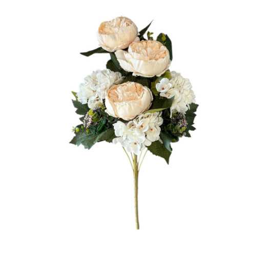 BOUQUET PIVOINES ET HORTENSIAS