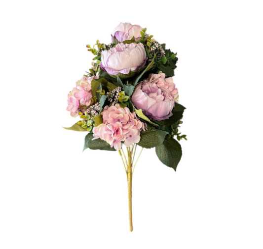 BOUQUET PIVOINES ET HORTENSIAS