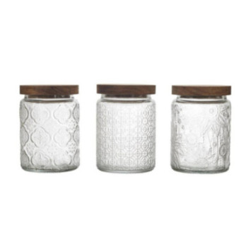 BOCAL A RELIEFS AVEC COUVERCLE