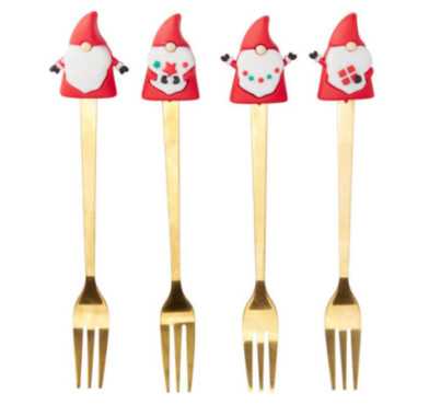 COFFRET DE 4 COUVERTS DORES