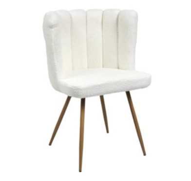 CHAISE ARIEL BOUCLETTE BLANC