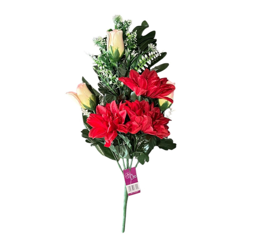 BOUQUET DE DAHLIAS ROUGES