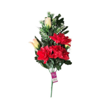 BOUQUET DE DAHLIAS ROUGES