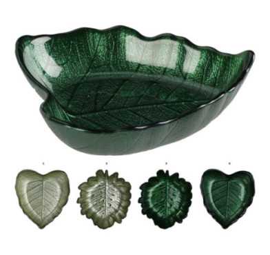 PLAT EN VERRE FEUILLE D.16CM