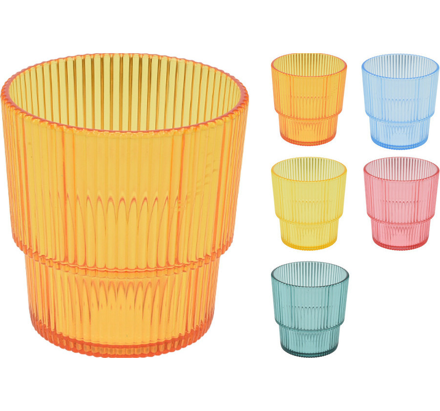 GOBELET EN PLASTIQUE STRIE