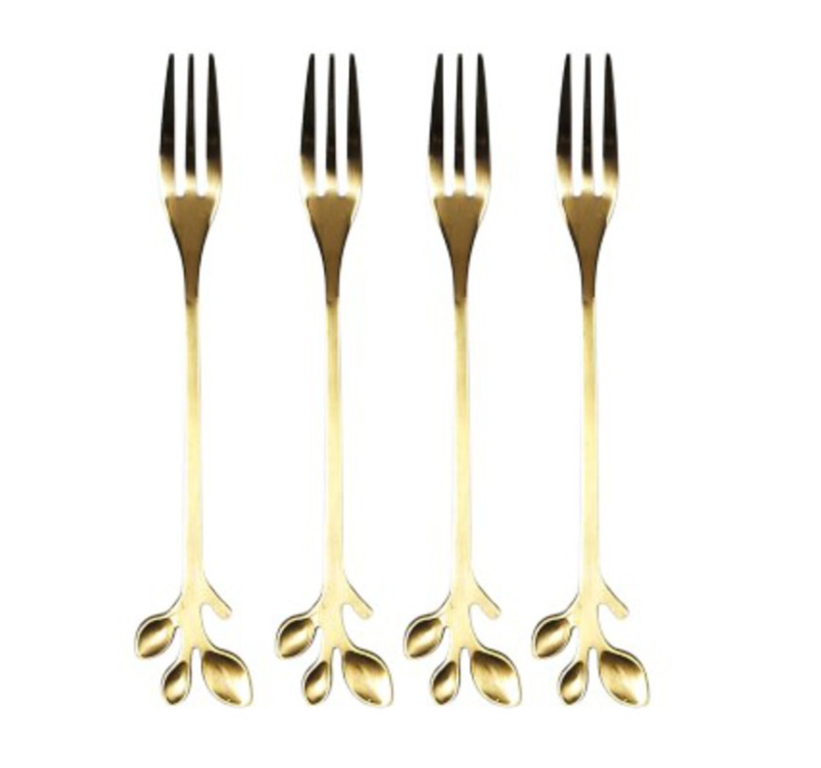 FOURCHETTE A DESSERT DOREE X4