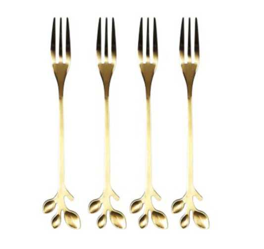 FOURCHETTE A DESSERT DOREE X4