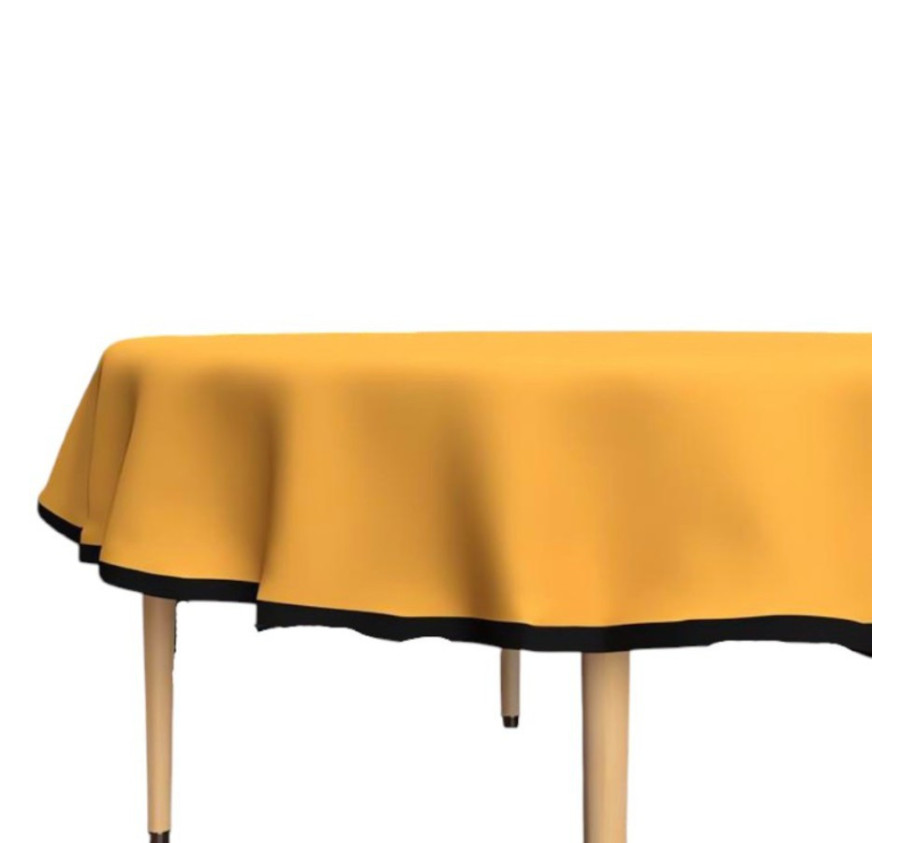 NAPPE MOUTARDE D.180CM RONDE