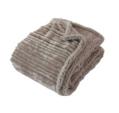 PLAID BEIGE FONCE 130X170CM