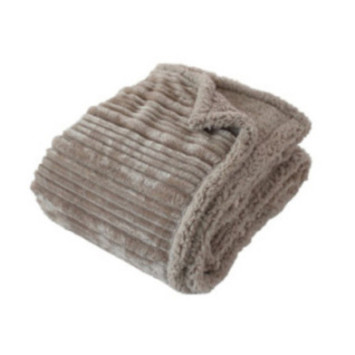 PLAID BEIGE FONCE 130X170CM