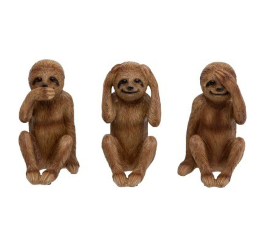 LOT DE 3 SINGES PARESSEUX