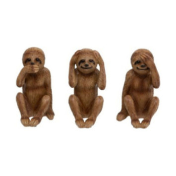 LOT DE 3 SINGES PARESSEUX