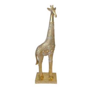 GIRAFE D ORNEMENT OR/BLANC