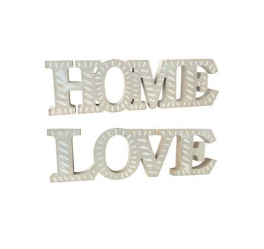 MOT DECORATIF EN BOIS 30X9X2CM