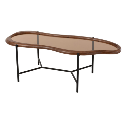 TABLE BASSE ZIG EN VERRE