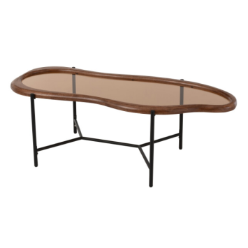 TABLE BASSE ZIG EN VERRE