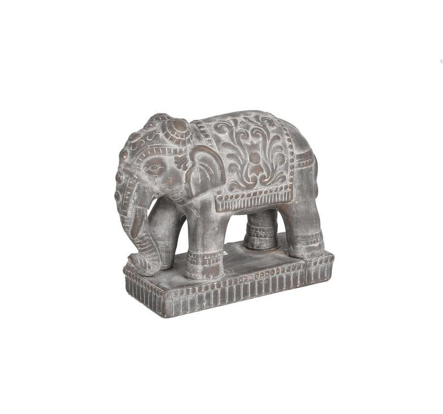 ELEPHANT SUR SOCLE TERRACOTTA