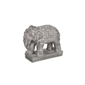 ELEPHANT SUR SOCLE TERRACOTTA