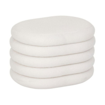 POUF COFFRE BOUCLETTE BLANC