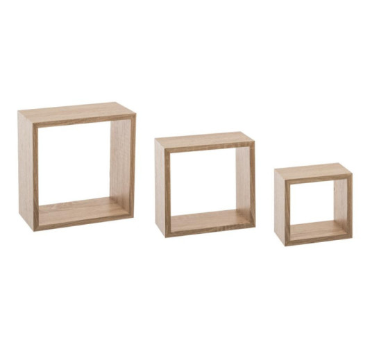 ETAGERE MURALES X3 CHENE NAT