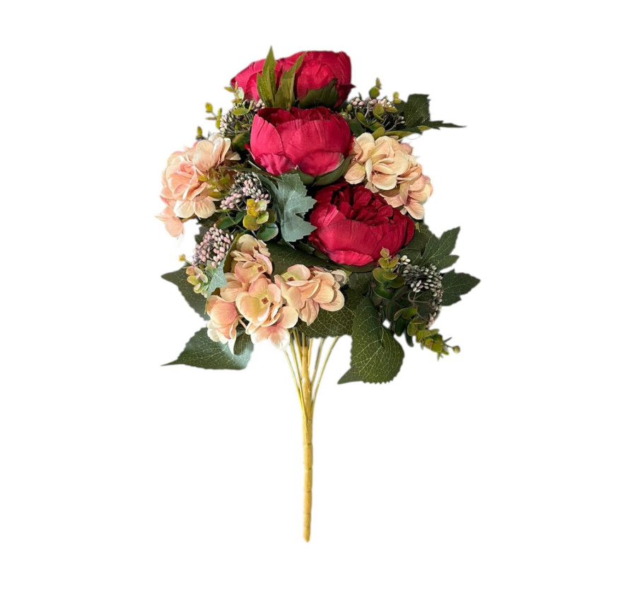 BOUQUET PIVOINES ET HORTENSIAS