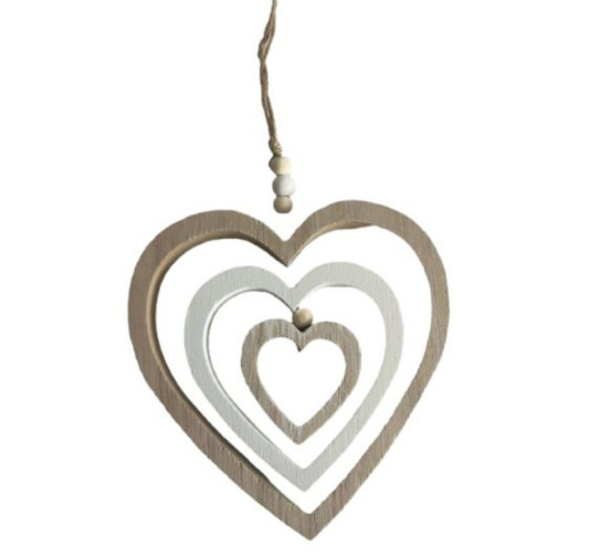 COEUR A SUSPENDRE EN BOIS