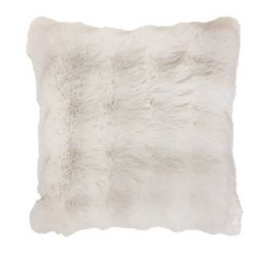 COUSSIN EN FOURRURE BLANCHE