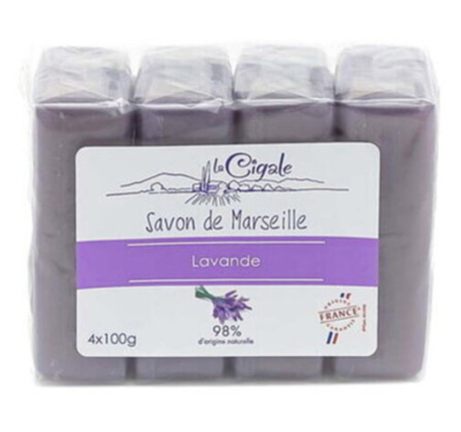 LOT DE 4 SAVONS DE MARSEILLE