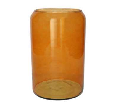 VASE TRANSPARENT ORANGE D.13CM