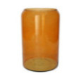 VASE TRANSPARENT ORANGE D.13CM