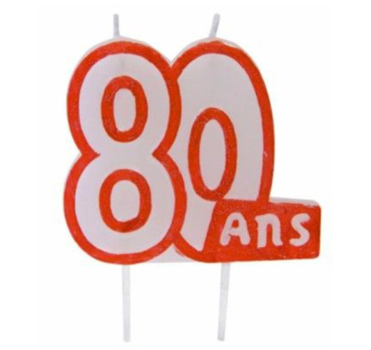 BOUGIE CHIFFRE BLANC CONTOUR