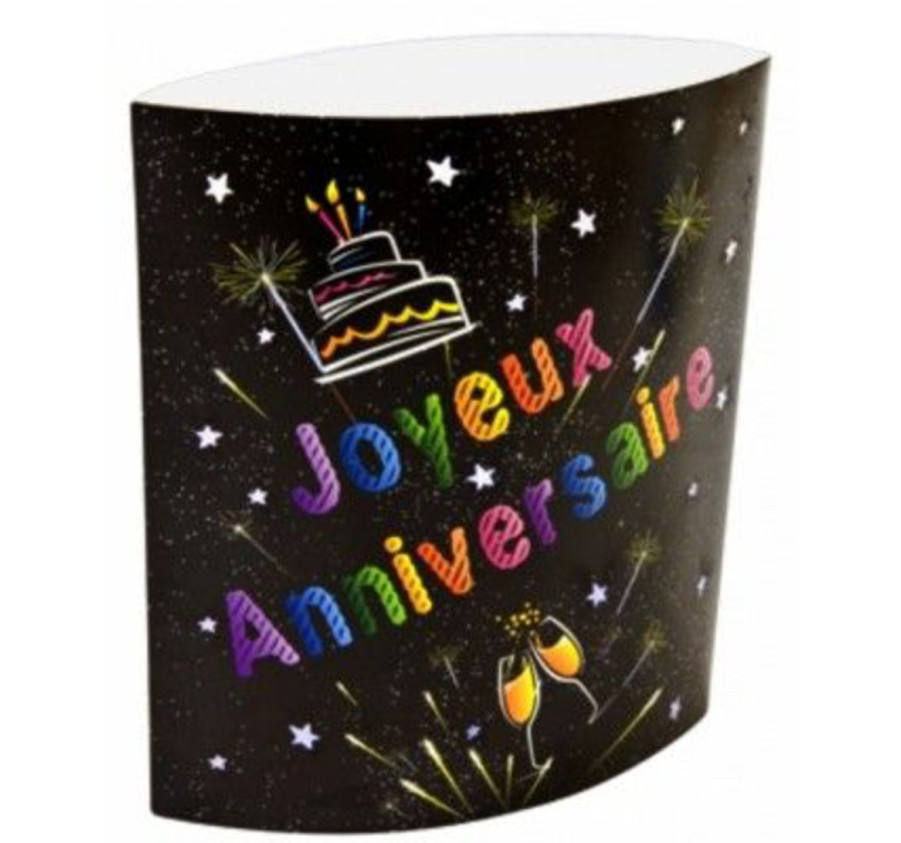 CENTRE DE TABLE LED NOIR