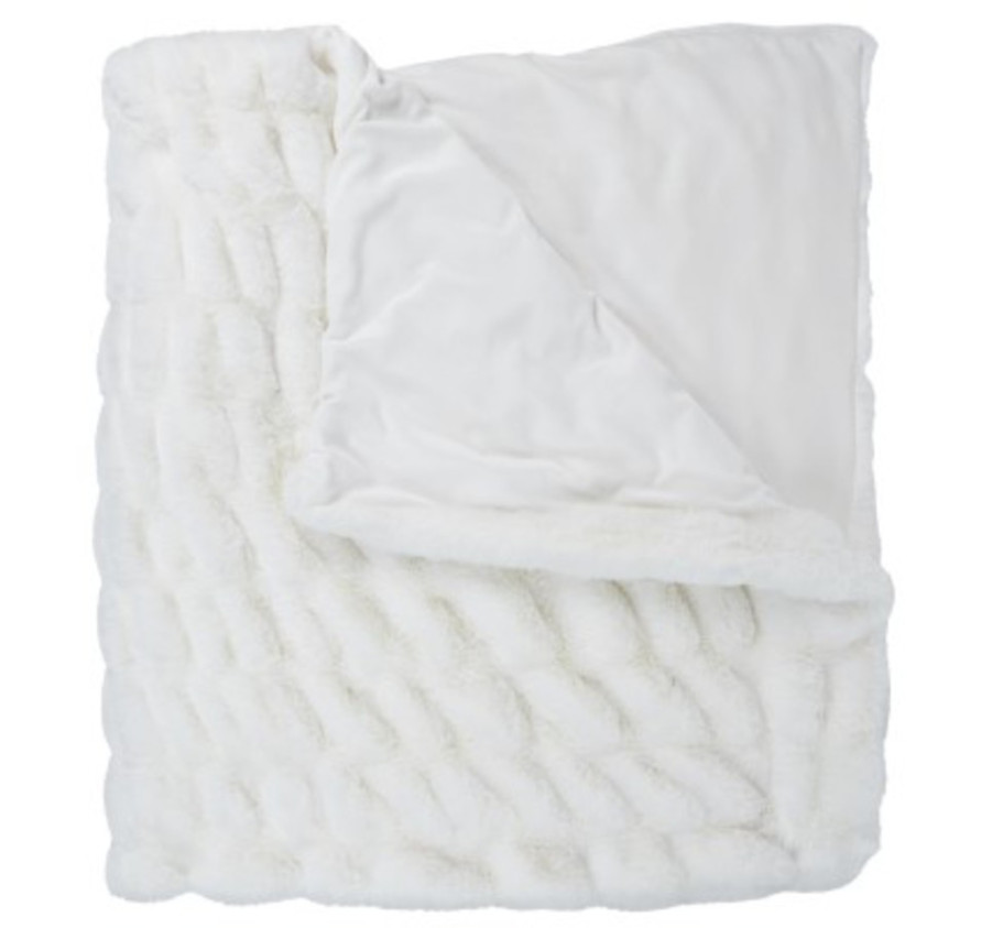 PLAID IMTATION FOURRURE