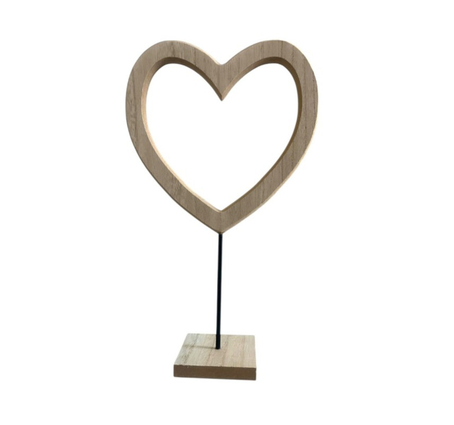 COEUR EN BOIS SUR SUPPORT