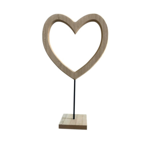 COEUR EN BOIS SUR SUPPORT