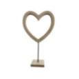 COEUR EN BOIS SUR SUPPORT