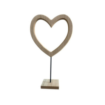 COEUR EN BOIS SUR SUPPORT