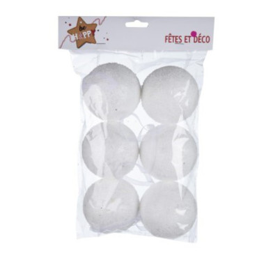 LOT DE 6 BOULES DE NOEL EN︱Lory