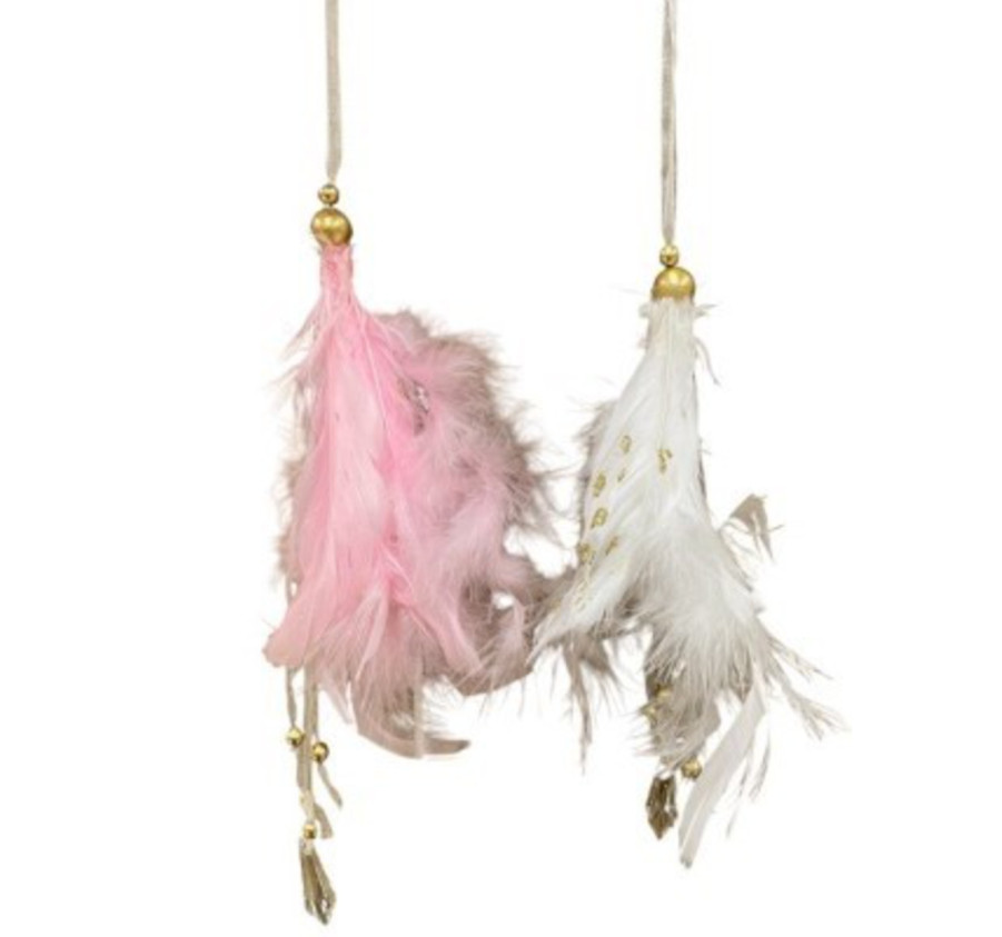 SUJET PLUME+PERLE PAILLETTE