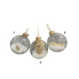 BOULE EN VERRE GARNIE DE