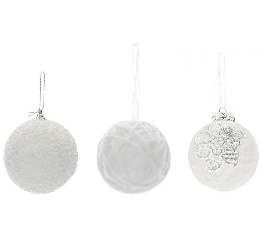 BOULE DE NOEL BRODEE COLORIS