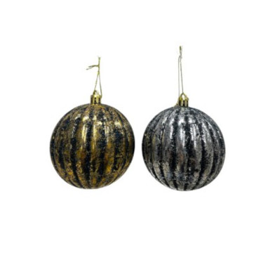 BOULE DE NOEL NOIR/DOREE︱Lory