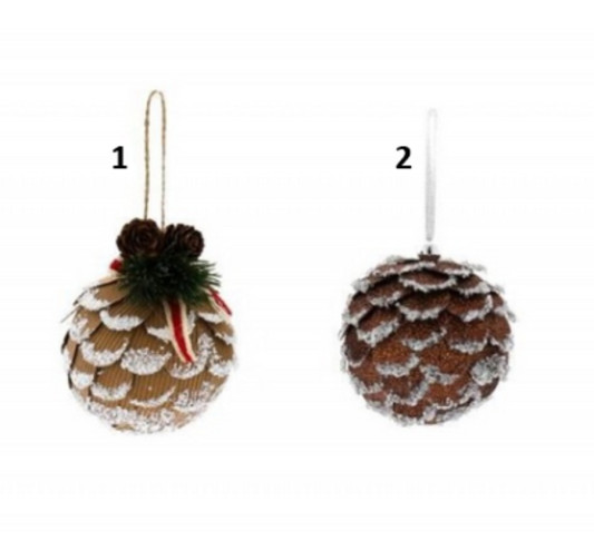 BOULE POMME DE PIN PAILLETEE︱Lory