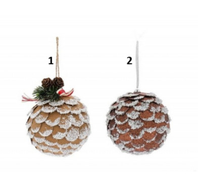 BOULE POMME DE PIN DECOREE︱Lory