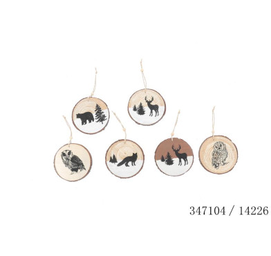 RONDIN BOIS MOTIF ANIMAL︱Lory