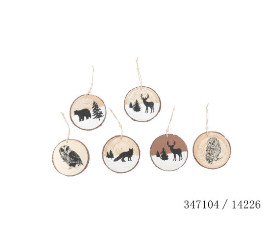 RONDIN BOIS MOTIF ANIMAL︱Lory