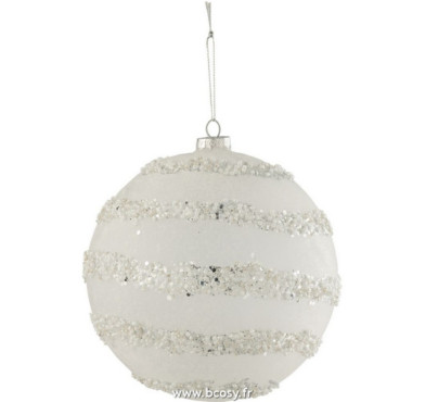 BOULE DE NOEL ORNE DE PERLE︱Lory