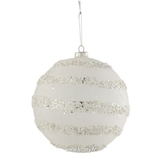 BOULE DE NOEL ORNE DE PERLE︱Lory