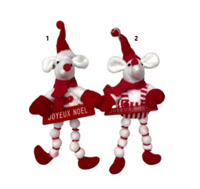 SOURIS EN TISSU 8X6X16CM︱Lory