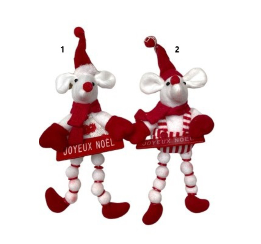 SOURIS EN TISSU 8X6X16CM